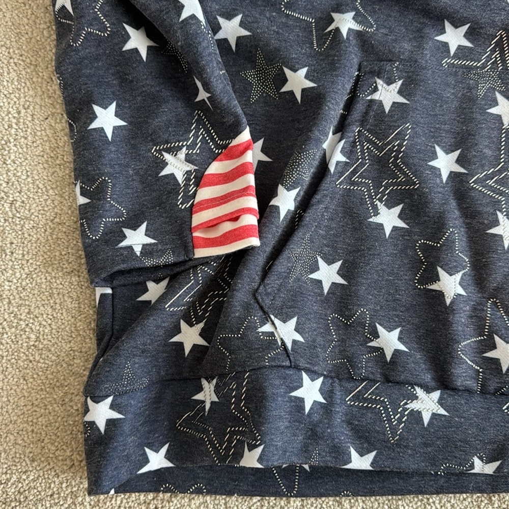 Michelle Mae Patriotic Quarter Zip Hoodie - Picture 3 of 5